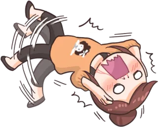 😳 desenho animado, personagem, movimento, adesivo telegram sticker