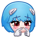 🥹 Rei Ayanami Neon Genesis Evangelion whatsapp sticker