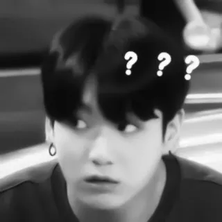 😬 ??? question, confused, doubt, uncertain, black and white, expression, wondering telegram sticker