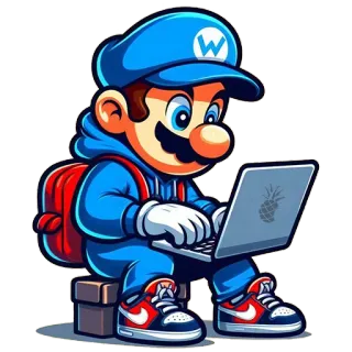 💻 Mario 马力欧, 游戏, 粉丝作品, 卡通, 角色 telegram sticker