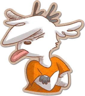 😛 Мультфильм, Животное, Смешной, Персонаж, Стикер telegram sticker