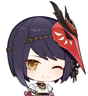 😜 Kujou Sara Genshin Impact Anime, Videogioco, Genshin Impact, Kujou Sara, Chibi telegram sticker