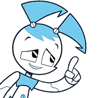 😛 Jenny Wakeman My Life as a Teenage Robot dessin animé, robot, Jenny Wakeman, robot ado telegram sticker