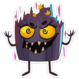 👺 卡通, 怪物, 搞笑, 可爱, 角色, 邪恶, 生气 telegram sticker