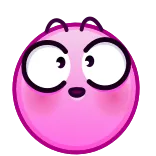 🤩 emoji, dizzy, stars, pink, face, expression, cartoon telegram sticker
