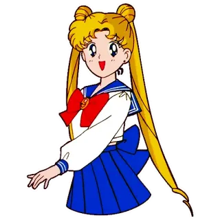 😃 Sailor Moon Anime, Manga, Magica, Cartoni animati, Uniforme alla marinara whatsapp sticker