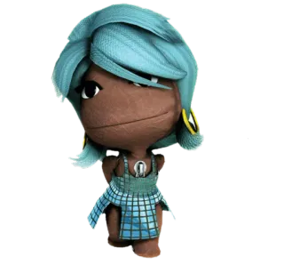 😊 doll, cute, brown, turquoise telegram sticker