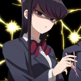 😒 Komi Shouko Komi Can't Communicate Аниме, Девушка, Школьница, Komi Can't Communicate, Коми Сёко whatsapp sticker