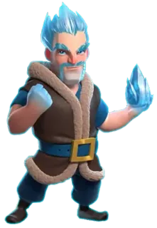 ❄ Ice Wizard Clash Royale wizard, ice, magic, clash royale, game character telegram sticker