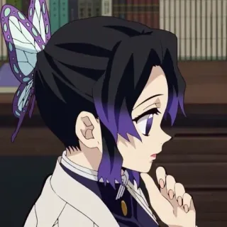 🌟 Shinobu Kocho Demon Slayer anime, demon slayer, shinobu kocho, butterfly, manga telegram sticker