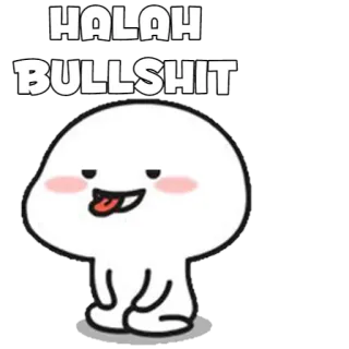 🍡 HALAH BULLSHIT dessin animé, personnage, conneries, expression telegram sticker