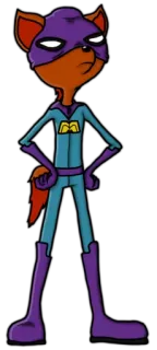 👊 Cartoon, Tier, Fuchs, Superheld, Maskiert, Figur telegram sticker