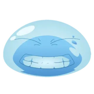 😁 Rimuru Tempest That Time I Got Reincarnated as a Slime Аниме, Слизь, Синий, Мультфильм, Римуру, Темпест, Реинкарнация telegram sticker