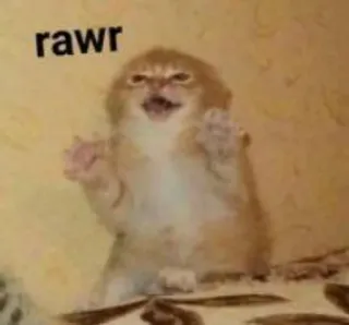 🎀 rawr кот, злой, животное, рык telegram sticker