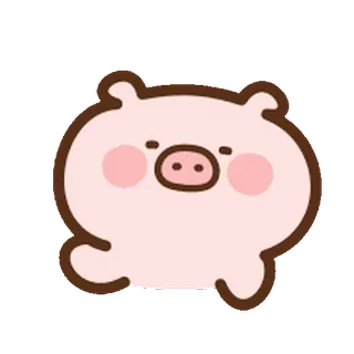 ⭐️ maiale, carino, animale, kawaii, cartone animato telegram sticker