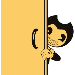 👀 Bendy Bendy and the Ink Machine desenho animado, animação, monstro, sorrindo, porta telegram sticker