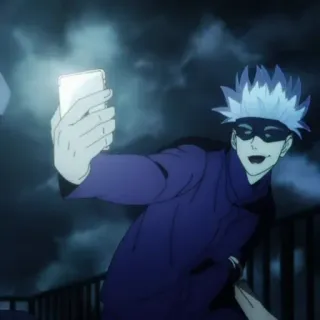 🗞 Satoru Gojo Jujutsu Kaisen Anime, Gojo, Jujutsu Kaisen, Postać, Gojo Satoru, Selfie telegram sticker