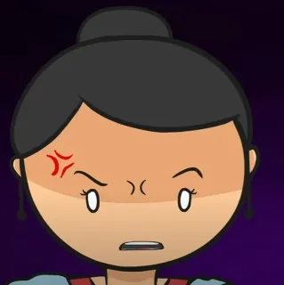 🎭 en colère, dessin animé, femme, expression, contrariée whatsapp sticker
