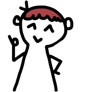 👌 만화, 막대기 인간, 그림, 일러스트, 캐릭터, 윙크 telegram sticker