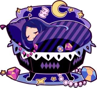 Cutie Chibi Aoki Lapis & Merli :: @line_stickers telegram stickers