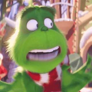 😱 Grinch The Grinch กริ๊นช์, คริสต์มาส, การ์ตูน, วันหยุด, รื่นเริง, ภาพเคลื่อนไหว whatsapp sticker