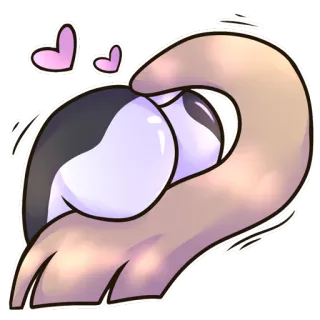 💋 милый, любовь, сердечки, объятие, каваий telegram sticker