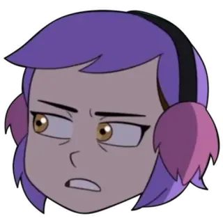 😒 Amity Blight The Owl House cartoon, Amity Blight, The Owl House, animation, character, purple hair telegram sticker
