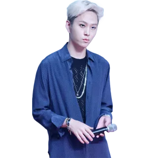 😗 person, man, korean, singer, microphone telegram sticker