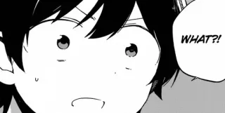 😧 WHAT?! Anime, Manga, Wyraz, Zszokowany, Zaskoczony, Pytanie telegram sticker