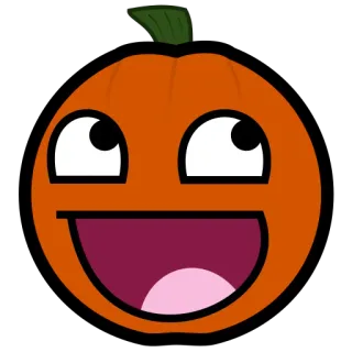 🎃 zucca, Halloween, emoji, faccina sorridente telegram sticker