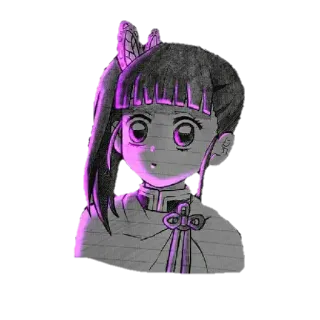 😈 Аниме, Девушка, Персонаж, Манга, Рисунок telegram sticker