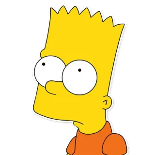 😐 Bart Simpson The Simpsons การ์ตูน, บาร์ต ซิมป์สัน, เดอะซิมป์สันส์, ตัวละคร, สติกเกอร์ telegram sticker