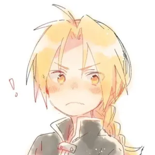 😨 Edward Elric Fullmetal Alchemist Anime, Mangá, Desenho animado, Fanart, Edward Elric, Fullmetal Alchemist, Personagem, Fantasia telegram sticker