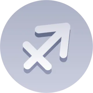 ♐ astrologie, boogschutter, sterrenbeeld, symbool telegram sticker