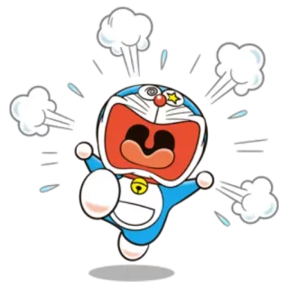 😡 Doraemon wütend, Cartoon, Roboter, Katze, Anime, Doraemon telegram sticker