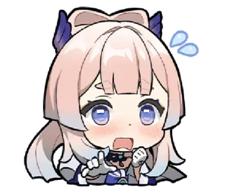 😳 Sangonomiya Kokomi Genshin Impact anime, video game, female, chibi, kawaii telegram sticker