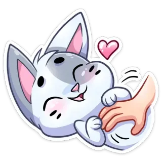 ❤️ gato, fofo, animal de estimação, animal, amor, coração, carinho telegram sticker