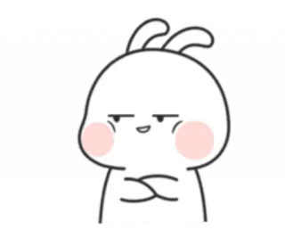 😒 dessin animé, lapin, personnage, mignon, autocollant whatsapp sticker