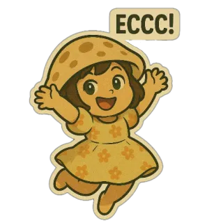 👍 ECCC! dessin animé, personnage, champignon, joyeux telegram sticker