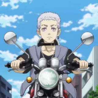 🏍 Anime, Motor, Pria, Karakter, Mengendarai, Kendaraan whatsapp sticker