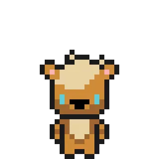 ☺ Pixel Art, Tier, Hirsch, Süß, Cartoon, Illustration telegram sticker