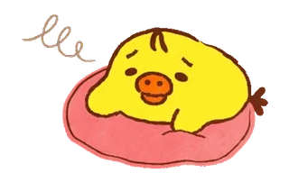 🐻 zzz Kartun, Imut, Tidur, Binatang, Kuning, Babi, Tempat tidur, zzz telegram sticker