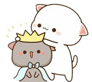 ✨ mèo, dễ thương, vương miện, động vật, kawaii, công chúa telegram sticker