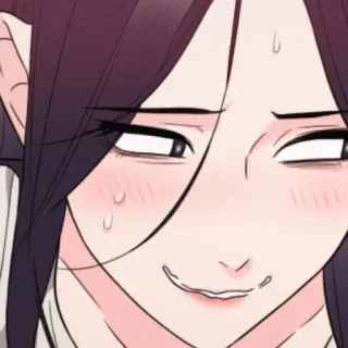 🖤 Anime, Mangá, Sorriso irônico, Expressão facial, Desenho animado, Personagem, Ilustração whatsapp sticker