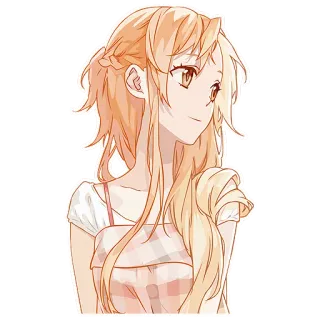 😌 Anime, Ragazza, Ritratto, Bionda, Personaggio, Illustrazione telegram sticker
