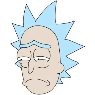 😟 Rick Sanchez Rick and Morty рик, рик и морти, мультфильм, анимация, наука, смешной telegram sticker