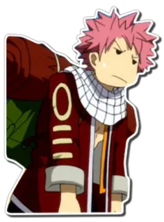 😑 Natsu Dragneel Fairy Tail anime, fairy tail, natsu dragneel, mage, wizard, character, sticker telegram sticker