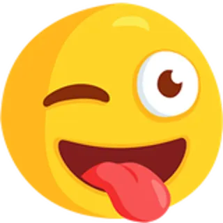 😜 Emoji, Twarz, Wyraz, Śmieszne, Kreskówka, Figlarny, Mrugnięcie, Język telegram sticker
