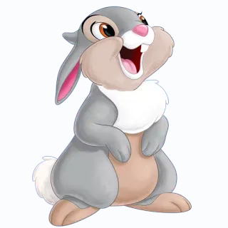 😊 Thumper Bambi animal, desenho animado, coelho, coelhinho, disney, tambor, bambi telegram sticker