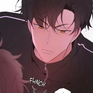 😠 FLINCH trasalire, personaggio, anime, illustrazione telegram sticker